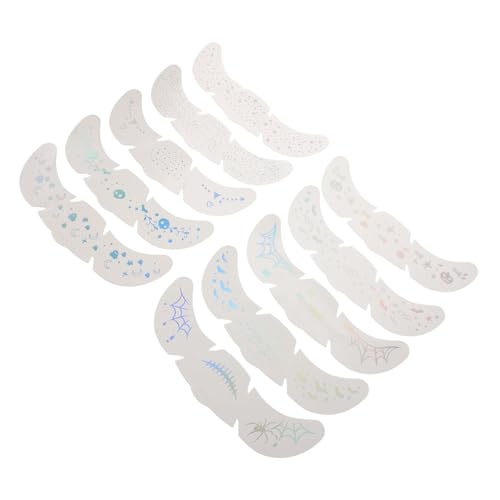 HAPINARY 10 Stück Patch Gesichtsdekorationsaufkleber Gesichtsbemalung Gesichtsaufkleber Gesichtsaufkleber Make Up Aufkleber Gesichtstattoo Make Up von HAPINARY