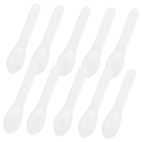 HAPINARY 10 Stück Teiliges Kleine Kunststoff spatel Löffel für Kosmetik Cremes Gesichtsmaske Leicht Tragbar Hygienisch zum Abmessen und Auftragen von Pflegeprodukten von HAPINARY