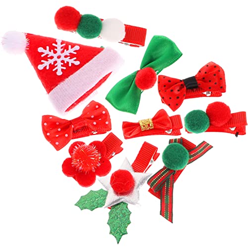 HAPINARY 10 Stücke Weihnachts-haarclips Pailletten Haarspangen Kinder Haarstyling-griffe Bogen Haarhalter von HAPINARY