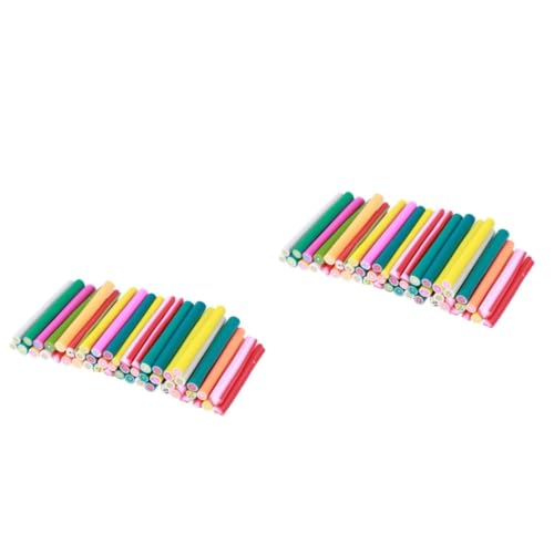 HAPINARY 100 Stk Nagelkunst selber machen DIY nail art zubehör Nagelaufkleber Polymer Clay Cane für Nagelkunst nail decoration fingernägel aufkleber Nagelkunstaufkleber Stöcke Tonkaninchen von HAPINARY