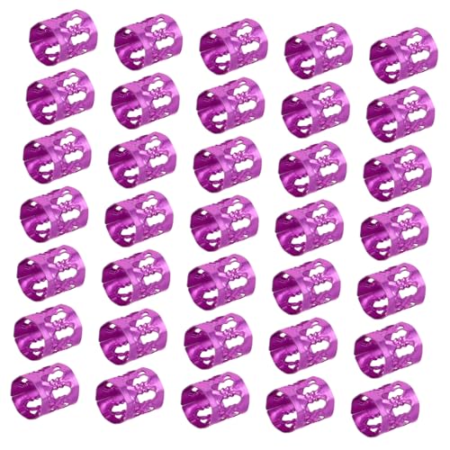 HAPINARY 100 Stück Dreadlock Haar Schmuck Aluminium Manschetten für Zöpfe Feine Geprägte Metallringe Langlebig Sicher Haltend Einfach Anzubringen Eleganter Haarschmuck für Frauen von HAPINARY