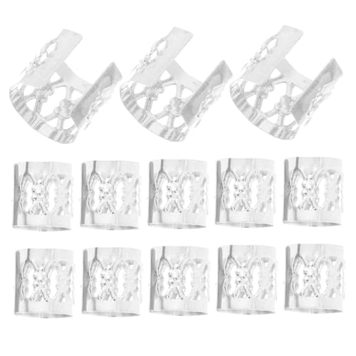 HAPINARY 100 Stück Haarnadeln Zopfmanschetten Haarzopfringe Perlen Haarringe Für Frauen Zopfhaarschnalle Verstellbarer Zopfschmuck Dreadlock Zubehör Schmuck Pferdeschwanzhalter von HAPINARY