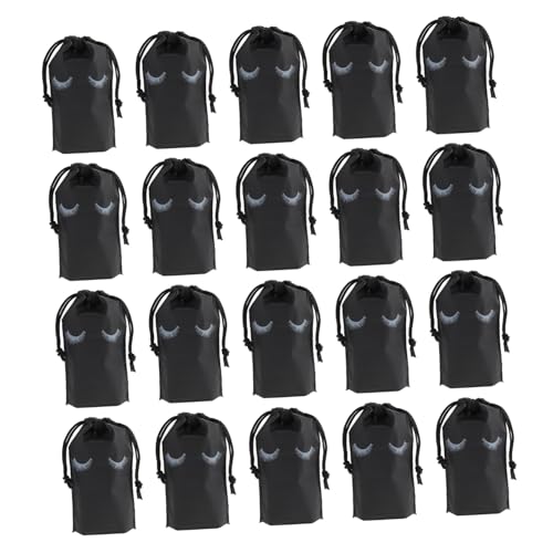 HAPINARY 100 Stück Kosmetiktaschen mit Kordelzug Kleine Tragbare Make up Beutel aus Schwarzem Eva Praktischer Reise Organizer für Kosmetik und Persönliche Kleinteile Zufällige Farbe von HAPINARY