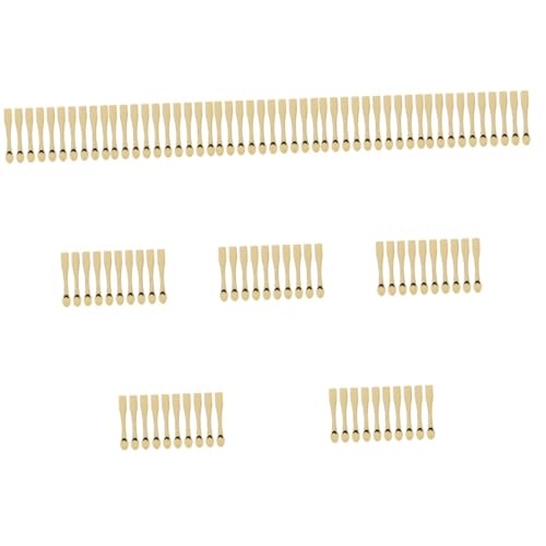 HAPINARY 100 Stück Maskenlöffel, Gesichtscremelöffel, Golden Eye Cream Spoons, Gesichtskosmetiklöffel, Gesichtscreme Pick Löffel, Make Up Zubehör, Gesichtscremelöffel, Creme, Hautpflege von HAPINARY