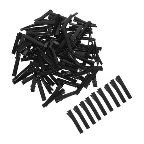 HAPINARY 100 Stück Schwarze Entenschnabelklammern Haarstyling Clips Für Frauen Professionelle Krokodilklemmen Entenschnabelklammern Für Haare Alligator Lockenklammern Friseurklammern von HAPINARY