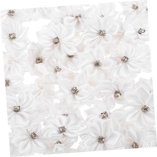 HAPINARY 100 Stück Selbstgemacht Haarblumen Strass Haarschmuck Multifunktionale Blumen Haarspangen Für Frauen Handgemachte Kopfschmuckaccessoires Kompakte Kunstblumen Für Bastelarbeiten von HAPINARY