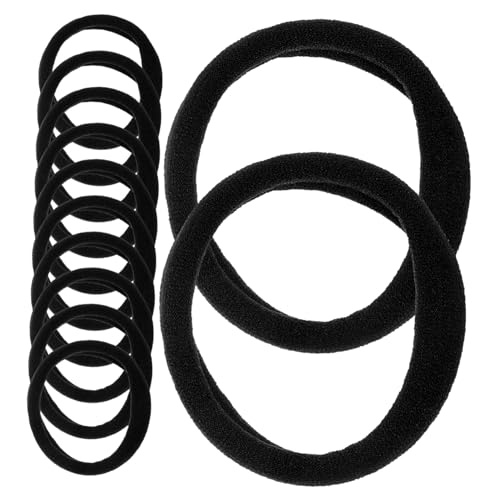 HAPINARY 100stücke Schwarze Weiche Haargummis Elastische Haarseile Für Frauen Und Mädchen Haargummis Für Dickes Haar Haar-accessoires Formstabile Pferdeschwanzhalter von HAPINARY