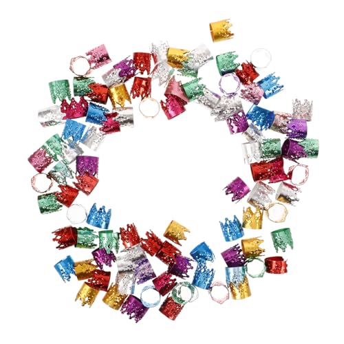 HAPINARY 100stücke Dreadlock Haarschmuck Zopf Ringe Kronenförmige Haaraccessoires Für Dreads Hochzeits Und Partykreationen Langlebig Und Einfach Zu Verwenden von HAPINARY