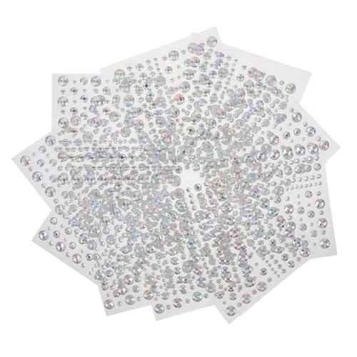 HAPINARY 10blätter Selbstklebende Make-up-gesichtsjuwelen Nagelperlen Und Edelsteine Für Augen Körper Und Gesicht Strass-aufkleber Für Festival-auftritte von HAPINARY