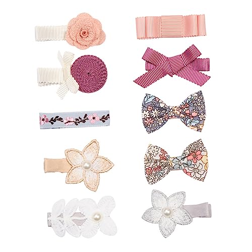 HAPINARY 10stücke Teiliges Haarspangen Mit Blumen-design Perlen Und Spitze Stilvolle Haarschmuck Für Mädchen Einfache Handhabung Und Guter Für von HAPINARY