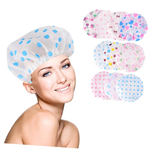 HAPINARY 10stücke Duschhut Badekappe Haarschutzkappe Badehaube Schutz Für Damen Frauen Bad Hut Haar Hauben Duschen Pflege Schminken Gesichtspflege Schönheitssalons von HAPINARY