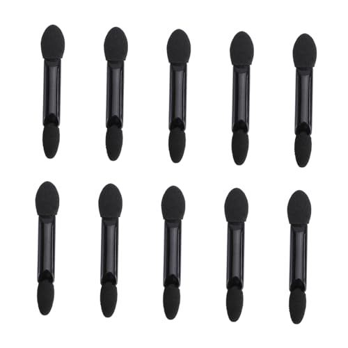 HAPINARY 10St Lidschattenschwamm- Schwammapplikator Pinsel für Lidschattenstifte Lidschattenpinsel Puff Dual doppelt éponges Lidschatten- Lidschatten Pinsel Black von HAPINARY