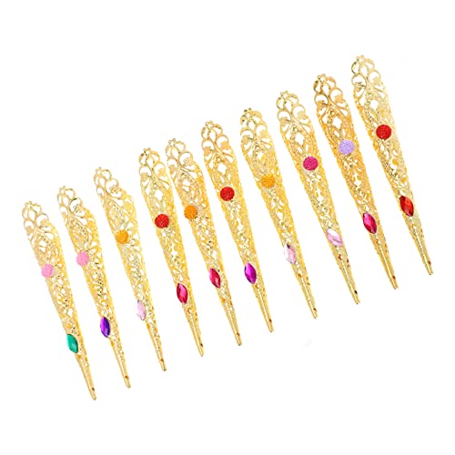 HAPINARY 10St Nagelset Bausatz Aufkleber Ring Kette Edelsteine the hallow halloween mitgebsel halllowen uniqone Nagelschutz alte Fingernagelspitze Queen-Finger-Knöchelnagel Legierung Golden HAPINARY 10St Nagelset Bausatz Aufkleber Ring Kette Edelsteine the hallow halloween mitgebsel halllowen uniqone Nagelschutz alte Fingernagelspitze Queen-Finger-Knöchelnagel Legierung Golden von HAPINARY