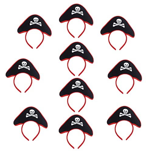 HAPINARY 10stücke Junge Mädchen Piraten Haarschmuck Skull Haarband Für Festivals Und Partys Leicht Bequem Für Kostüme Und Auftritte von HAPINARY