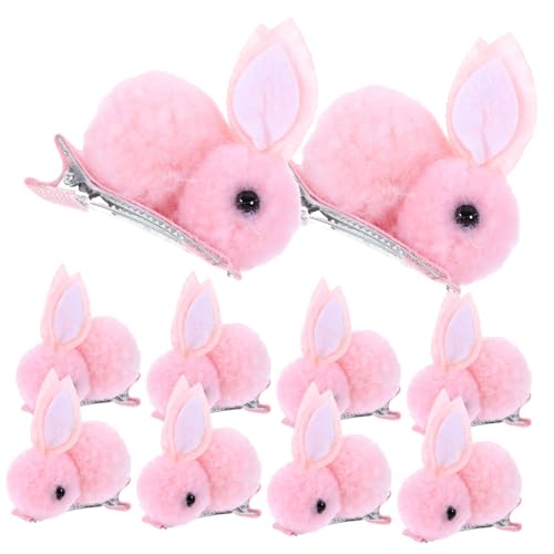 HAPINARY 10st Plüsch Kaninchen Haars Pange Hasen-haar-accessoires Hasenspangen Hasen-haarspangen Ostern Kopfbedeckung Hasenohr-haarspangen Kostümzubehör Kind Stoff Mädchen Pferdeschwanz von HAPINARY