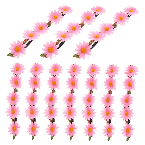 HAPINARY 10St Sonnenblumen-Stirnband Blumenkrone mit Sonnenblumen Sonnenblumen-Accessoires für Damen Jahrgang Kopfbedeckung Blütenkopf Haarschmuck Kind Kranz Stoff Rosa von HAPINARY