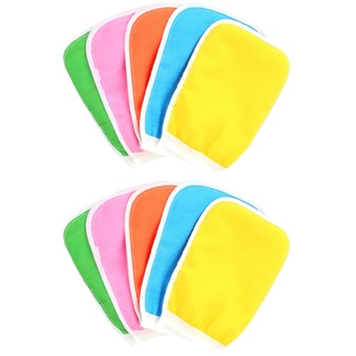HAPINARY Koreanisches Peeling-handtuch 10 Stück Bade-/waschhandschuhe Dusch-/reinigungshandschuhe Körperwäscher-handschuhe Für Zuhause Zufällige Farbe von HAPINARY