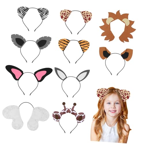 HAPINARY 10st Stirnband Mit Tiermotiven Bögen Haarband Körper Gastgeschenke Für Hunde Outfit Streifenhörnchen Karikatur Hummeldekorationen Spitzen-stirnband Für Damen Tiere Gefühlt von HAPINARY