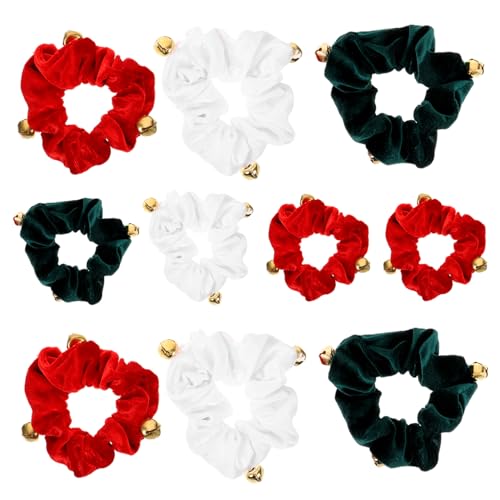 HAPINARY 10st Weihnachts Plüsch Haarring Feiertagsgummis Haarschmuck Für Frauen Haargummis Der Weihnachtszeit Festival-haargummi Haarschmuck Für Damen Tiara Mädchen Flanell Halter von HAPINARY