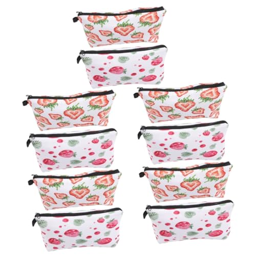 HAPINARY 10stücke Farbenfrohe Kosmetiktaschen Mit Erdbeermuster Praktische Reisetasche Für Damen Organisieren Von Make-up Und Toilettenartikeln Leicht Und von HAPINARY