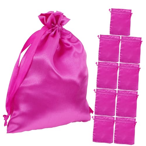 HAPINARY 10stücke Satin Perückentasche Mit Kordelzug Für Aufbewahrung Und Transport Kompaktes Und Leichtes Design Geeignet Für Mehrere Perücken von HAPINARY
