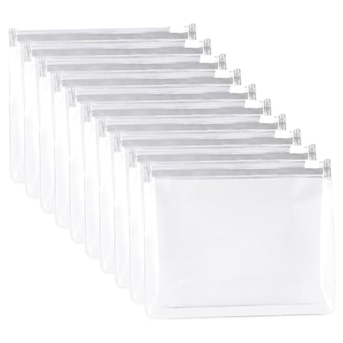 HAPINARY 10stücke Tragbare Transparente Kosmetiktasche Aufbewahrungstasche Für Make-up Handtasche Toilettenartikel-Organizer Geeignet Für Zuhause Reisen Camping von HAPINARY
