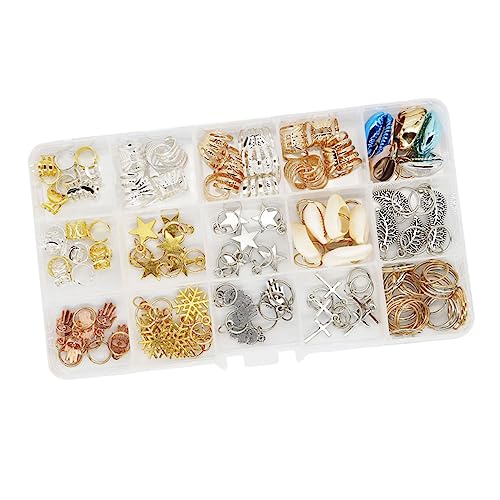 HAPINARY 115 Stücke Dreadlocks Schmuck Metall Dreadlock Ringe Und Manschetten Für Haarschmuck Hochwertige Diy Haarzubehör Für Zöpfe Stilvoll Und Langlebig von HAPINARY