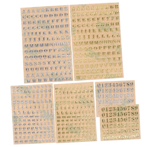 HAPINARY 12 Mini-buchstabenaufkleber Zahlen-alphabet-aufkleber Selbstklebende Buchstaben-dekorationen Für Scrapbooking Und Tagebücher von HAPINARY