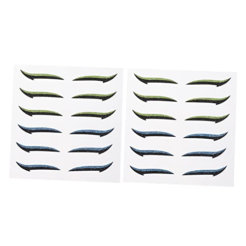 HAPINARY 12paare Wiederverwendbare Augenlid Aufkleber Eyeliner Bänder Augen Make-up Aufkleber Doppeltes Augenlidband von HAPINARY
