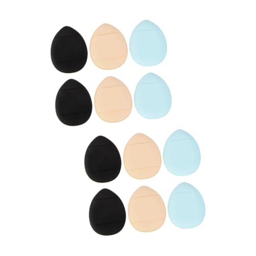 HAPINARY 12 Stk Fingerspitzen-Mini-Puff dreieckiger Make-up-Puff Schönheits-Puff Fingerschwamm makeup puff make up zubehör sunblock Kissen-Make-up-Puff Puderquaste Hydrophiles Polyurethan von HAPINARY