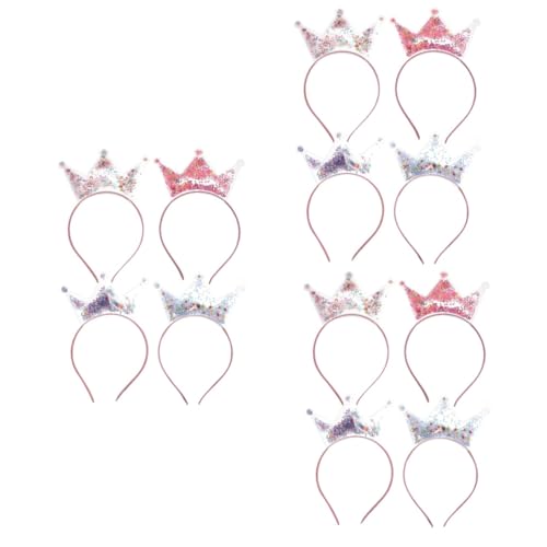 HAPINARY 3er-sets Kronen-stirnband Mit Pailletten Haarreifen Für Jungen Und Mädchen Haarreifen Haarschmuck Kopfschmuck Für Partys 4 Stück * 3 von HAPINARY