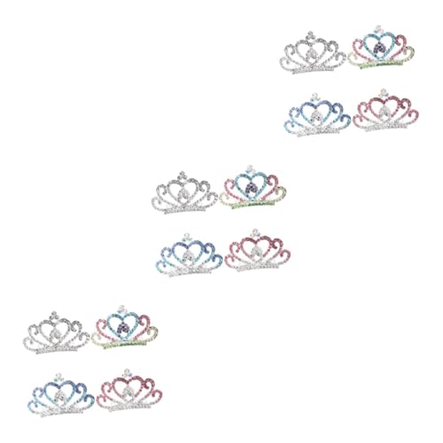 HAPINARY 12stücke Junge Mädchen Kronen Haarschmuck Mit Bunten Strasssteinen Zarte Haaraccessoires Für Mädchen Geeignet Für Aufführungen Partys Und Besondere Anlässe Silber Silber von HAPINARY