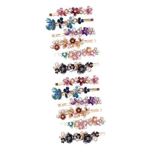 HAPINARY 12stücke Vintage Blumen Haarklammern Aus Metall Dekorative Haaraccessoires Für Frauen Rutschfeste Haarspangen Bunten Farben Für Hochzeiten Und Besondere Anlässe von HAPINARY