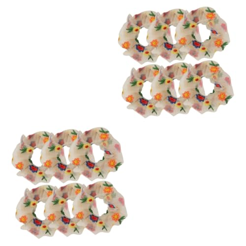 HAPINARY 12stücke Mesh Haargummis Mit Gestickten Blumen Elastische Haarbänder Für Damen Vielseitige Haaraccessoires Für Jeden Anlass Für Alltag Partys Und Sport von HAPINARY