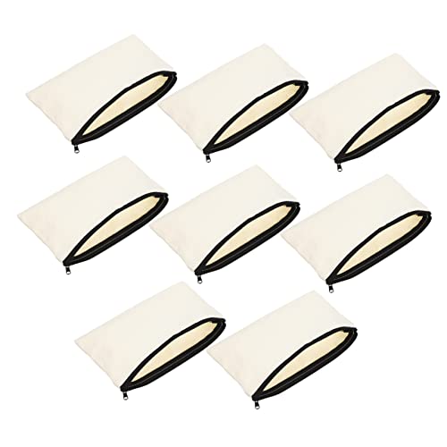 HAPINARY 12 Stück Canvas Federmäppchen Stifte Aufbewahrungsbeutel Mit Reißverschluss Leere Taschen Für Kosmetik Oder Schreibwaren von HAPINARY