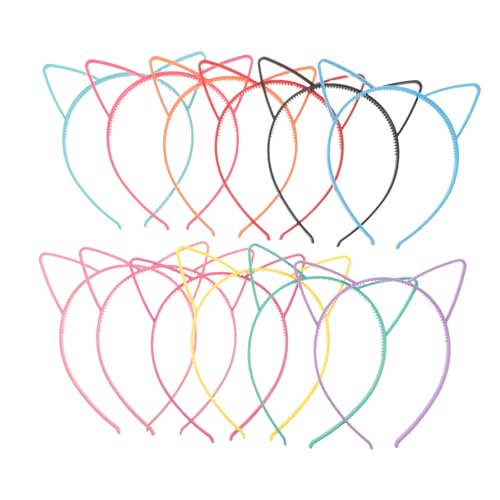 HAPINARY 12 Stück Teiliges Katzenohren stirnband Kunststoff Leicht und Verspieltes Design für Mädchen und Frauen Vielseitig für Partys Geburtstage Karneval und Festivals Süßer Haarschmuck von HAPINARY