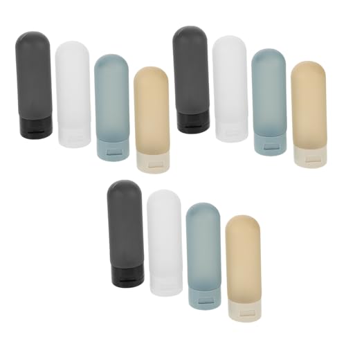 HAPINARY 12 Stück Teiliges Reise Set Nachfüllbare Squeeze Tuben Leicht Ausdrückbare Reiseflaschen Für Lotion Shampoo Kosmetik Cremes Robust Leicht Tragbar Für Männer Und Alltag von HAPINARY