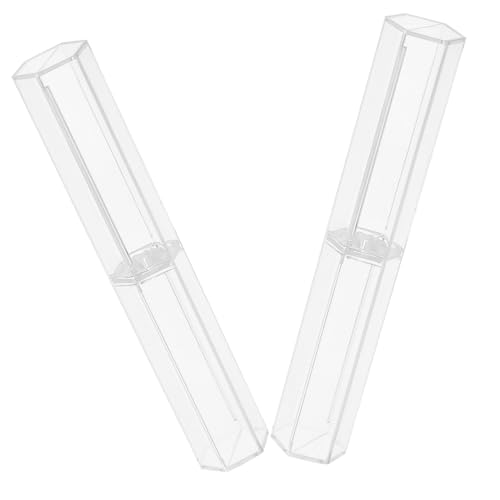 HAPINARY 12stücke Stifthalter Aus Acryl Transparente Stiftboxen Leere Stiftaufbewahrungsbox Kugelschreiberetui Sechseckiges Design Vielseitige Aufbewahrung Für Schreibgeräte Und Tragbar von HAPINARY