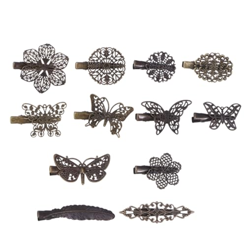 HAPINARY 12stücke Teiliges Vintage Haarklammer Damen Blumen Und Blattform Haarspangen Für Hochzeiten Partys Und Alltagsstylings Rutschfest Haaraccessoires von HAPINARY