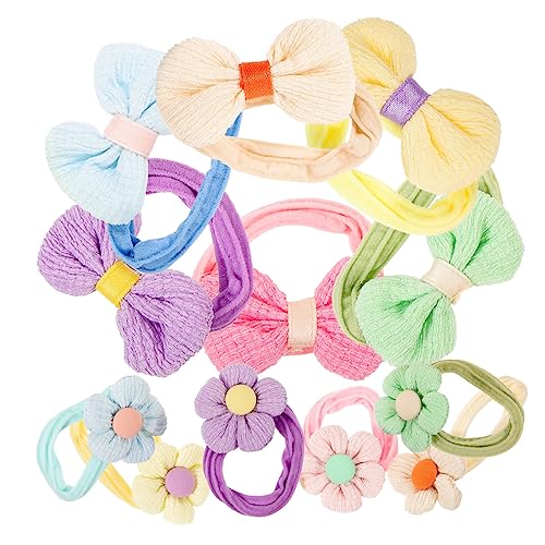 HAPINARY 12St Haargummis mit Schleife Baby-Haargummi Haargummis für Kleinkinder Haarbänder Haargummis für Babys Gummibänder für Babyhaare die Blumen Handtuchring Gummiband von HAPINARY