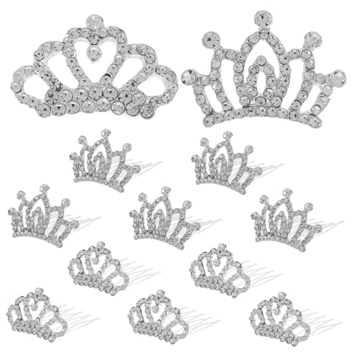 HAPINARY 12St Mini-Krone Mini-Tiara Haarspangen Haarklammer Haarbänder Haarnadel Mädchen Kamm von HAPINARY