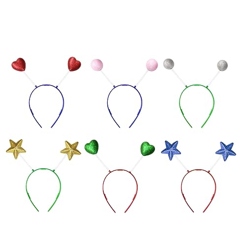 HAPINARY Stirnband Mit Stern Und Herzmotiven Bunte Haarreifen Für Partys Geburtstage Und Festivals Elastisches Material Für Kinder von HAPINARY