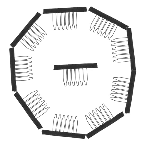 HAPINARY Perücken-netzkamm-clip Aus Edelstahl Mit 6 Zähnen Haarclip Aus Kunstleder Perückenzubehör Für Damen von HAPINARY