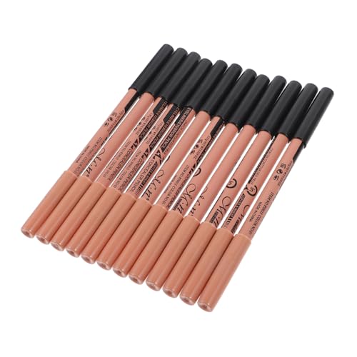 HAPINARY 12st Eyeliner Mit Doppeltem Verwendungszweck Kosmetikstift Brauenstift Augen-make-up-set Kleines Beauty-tools Make-up-tool Für Frauen Bleistifte Concealer Holz Fräulein Wasserdicht von HAPINARY