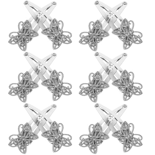 HAPINARY Schmetterlings-haarspange Mit Druckknöpfen Strass-haarspangen Für Damen Metall-haar-accessoires Exquisit Und Süß von HAPINARY