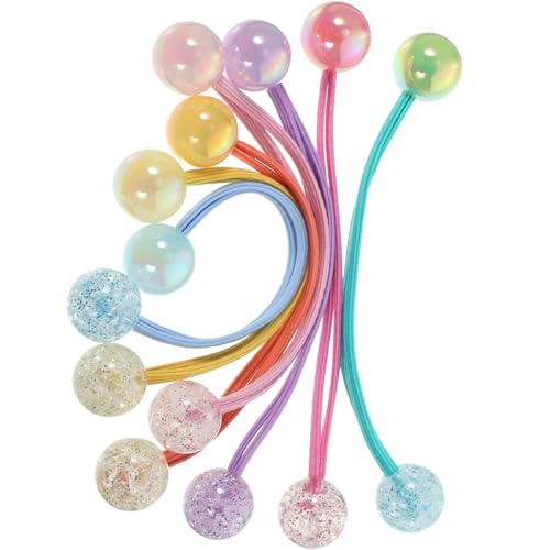 HAPINARY 14 Stück Doppelkugel Haargummis für Mädchen Elastische Pferdeschwanzhalter Bunte Haarseile für Kinder Haarschmuck für Alltag und Feste von HAPINARY