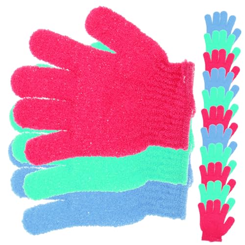 HAPINARY 14 Stück Teiliges Peeling badetuch Waschhandschuhe zur Sanften Hautreinigung Körperpeeling und Massage Farbige Badehandschuhe für Mädchen und Jungen Effektive Hauterneuerung von HAPINARY
