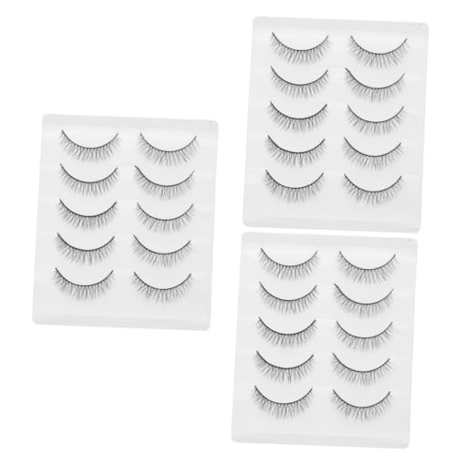 HAPINARY 15 Paare Kurze Falsche Wimpern Make-up Wimperntusche Falsche Wimpern Magnetisch Falsche Wimpern Ohne Kleber Chemische Frauen Gefälschte Wimpern Manga Abs Chemische Faser von HAPINARY