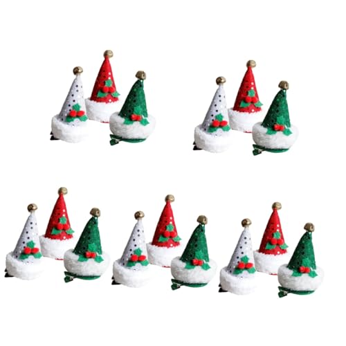 HAPINARY 15 Stück Weihnachts Haarspangen, Kinder Haarschmuck Für Mädchen Und Frauen, Haar Accessoire, Kleine Haarspangen, Hut Haarspange, Urlaubs, Mädchen, von HAPINARY