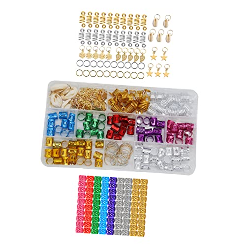 HAPINARY 150stücke Dreadlocks Haarschmuck Bunte Metallringe Und Schmuck Für Zöpfe Für Kreative Haarstylings Und Besondere Anlässe von HAPINARY